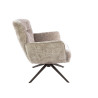 Fauteuil pivotant moderne en tissu chenille Zaya