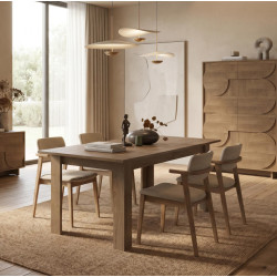 Table de salle à manger extensible contemporaine mercure Zenitude