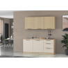 Cuisine complète 180 cm contemporaine cachemire/chêne Louna