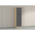 Colonne de cuisine moderne 60 cm anhtracite mat/ch&ecirc;ne Louna