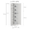 Colonne de cuisine moderne 60 cm cachemire/chêne Louna