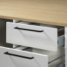 Cuisine complète moderne 3 éléments blanc brillant/chêne Louna