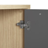 Cuisine complète moderne 3 éléments anthracite mat/chêne Louna