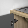 Cuisine complète moderne 3 éléments anthracite mat/chêne Louna