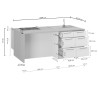 Cuisine complète moderne 3 éléments anthracite mat/chêne Louna