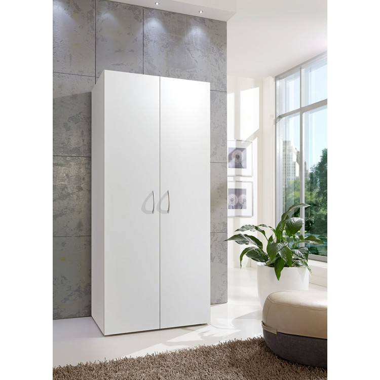 Armoire buanderie blanche 6 tablettes profondeur 40 cm Jesy