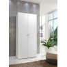 Armoire penderie blanche avec serrure profondeur 54 cm Jesy