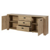 Buffet/bahut contemporain 230 cm chêne castle Verneuil
