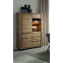 Vaisselier/argentier contemporain 128 cm ch&ecirc;ne hudson Heria