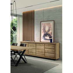 Buffet/bahut contemporain 238 cm chêne hudson Heria