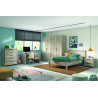 Lit-tiroir contemporain chêne gris Gladys