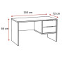 Bureau enfant contemporain chêne gris Gladys