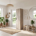 Armoire contemporaine 50 cm ch&ecirc;ne gris Gladys