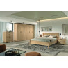 Commode contemporaine 5 tiroirs coloris acacia Gladys