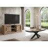 Table basse ovale contemporaine chêne copper Curby