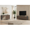 Meuble TV moderne 205 cm lave/mercure Cristina