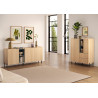 Buffet haut moderne chêne linberg/olive Buddy
