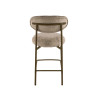 Lot de 2 tabourets de bar modernes en tissu sable Rudy