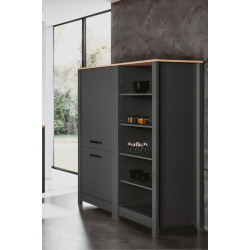 Etagère de rangement de cuisine chêne/anthracite Mylena