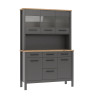 Buffet de cuisine contemporain chêne/anthracite Mylena