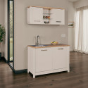 Kitchenette 2 &eacute;l&eacute;ments contemporaine ch&ecirc;ne/cachemire Mylena