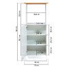 Kitchenette 3 éléments contemporaine blanc/chêne Mylena