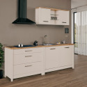 Kitchenette 230 cm contemporaine ch&ecirc;ne/cachemire Mylena