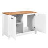 Kitchenette 230 cm contemporaine blanc/chêne Mylena