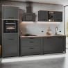 Bloc cuisine 5 éléments contemporain chêne/anthracite Mylena