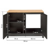 Bloc cuisine 5 éléments contemporain chêne/anthracite Mylena