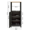 Bloc cuisine 5 éléments contemporain chêne/anthracite Mylena