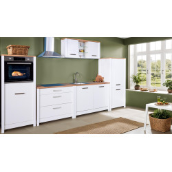 Cuisine complète contemporaine 370 cm blanc/chêne Mylena