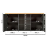 Cuisine complète contemporaine 370 cm chêne/anthracite Mylena