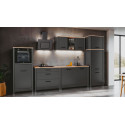 Cuisine compl&egrave;te contemporaine 6 &eacute;l&eacute;ments ch&ecirc;ne/anthracite Mylena
