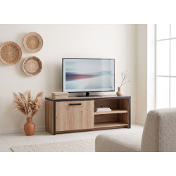 Meuble TV contemporain 126 cm chêne summer Cevoria