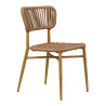 Chaise de restaurant d'extérieur empilable en tressage cordé Davida