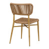 Chaise de restaurant d'extérieur empilable en tressage cordé Davida