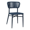 Chaise de restaurant d'extérieur empilable en tressage cordé Davida