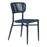 Chaise de restaurant d'extérieur empilable en tressage cordé Davida