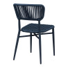 Chaise de restaurant d'extérieur empilable en tressage cordé Davida