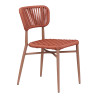 Chaise de restaurant d'extérieur empilable en tressage cordé Davida