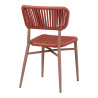 Chaise de restaurant d'extérieur empilable en tressage cordé Davida