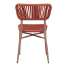 Chaise de restaurant d'extérieur empilable en tressage cordé Davida