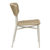Chaise de restaurant d'extérieur empilable en tressage cordé Davida