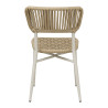 Chaise de restaurant d'extérieur empilable en tressage cordé Davida