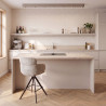 Plafonnier bar moderne 7 lampes en métal beige Siria
