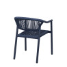 Chaise de terrasse d'extérieur empilable en tressage cordé Davida