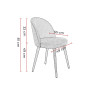 Chaise de restaurant en tissu Enzo (lot de 2)