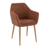 Fauteuil de restaurant en tissu Enzo (lot de 2)