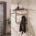 Pat&egrave;re murale industrielle H 86 cm en m&eacute;tal beige Teresa